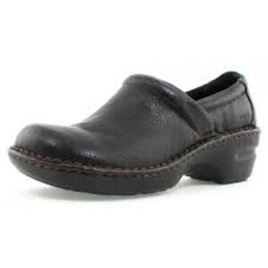 B.O.C. Concepts Leather Clogs Women's size 8.5 Brown & Black Comfort Shoe NEW